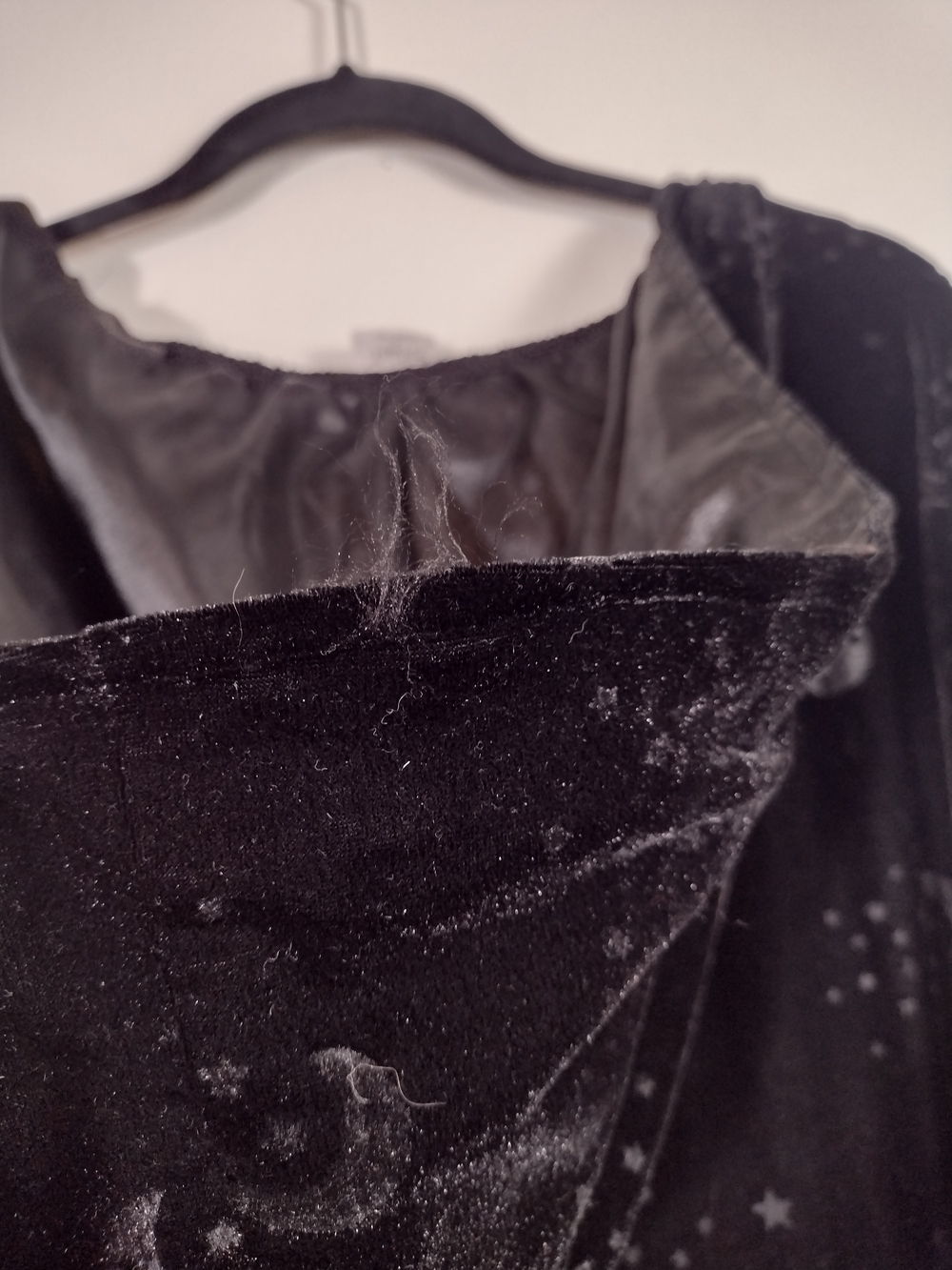 Spirit Halloween Celestial Coven Hooded Velvet Bell Sleeve High Low Mini Dress - Picture 14 of 15